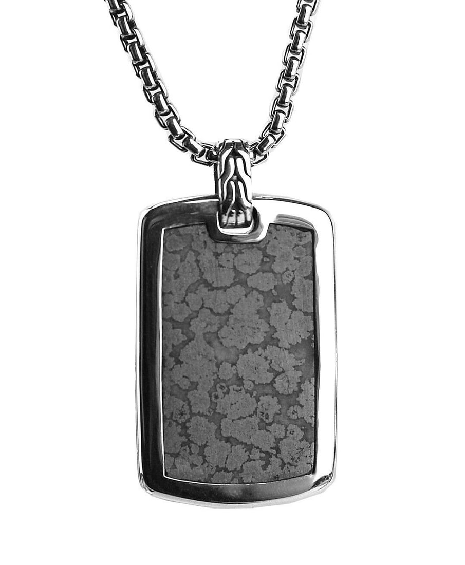 JOHN HARDY STERLING SILVER CLASSIC CHAIN SILVER CALCITE NECKLACE 24" 4DT