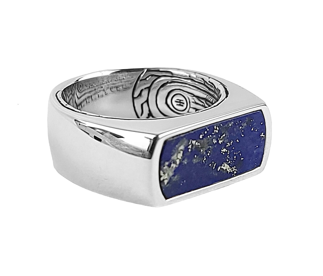 JOHN HARDY ST.SILVER CLASSIC CHAIN LAPIS LASULI RING SZ 10 94R