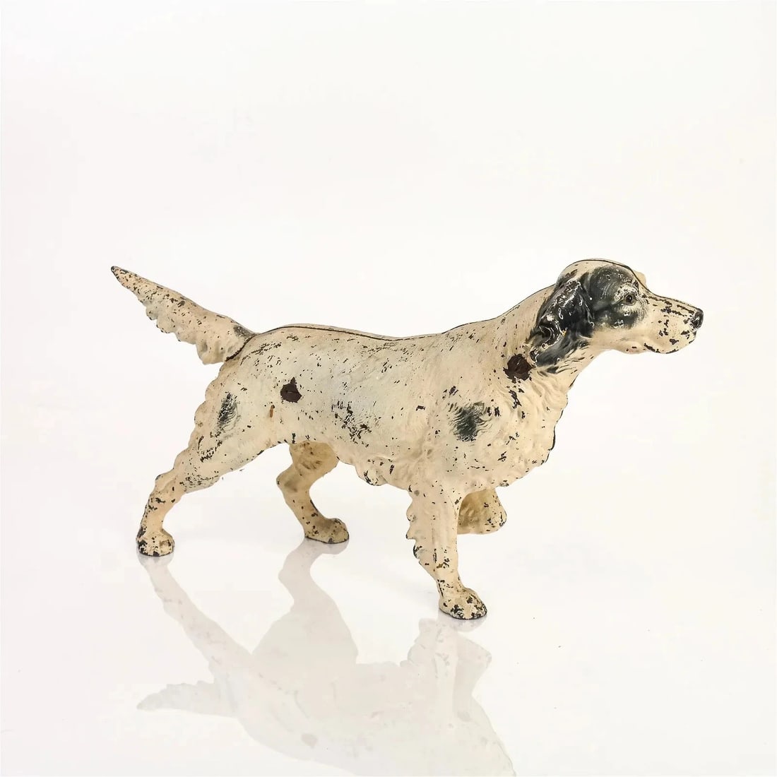ANTIQUE HUBLEY CAST IRON "English Pointer DOG " ART STATUE HOME GARDEN DOOR STOP (1 of 9)