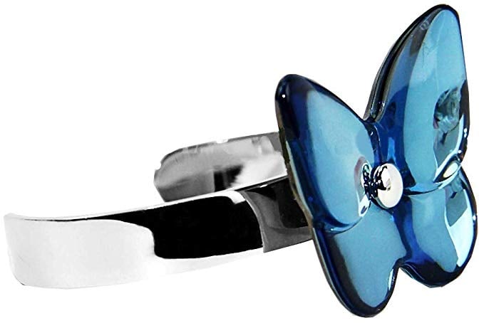 BACCARAT JEWELRY PAPILLON BUTTERFLY RIVIERA CLEAR BRACELET STERLING SILVER