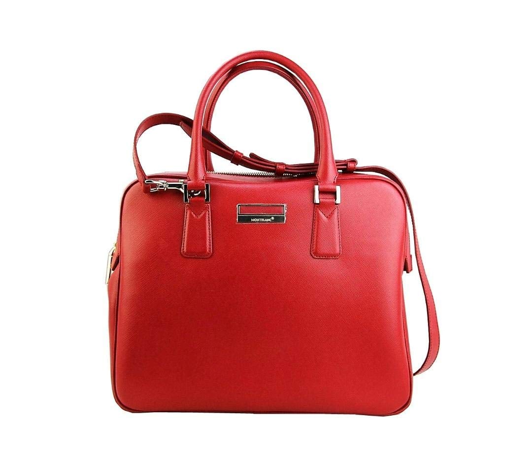 Montblanc Women's Red Saffiano Calfskin Crossbody"Sartorial" Briefcase 115854: Montblanc Women's Red Saffiano Calfskin Crossbody"Sartorial" Briefcase 115854. Montblanc Red Saffiano Calfskin Crossbody "sartorial" Briefcase 11585410.5" TALL X 13" WIDE X 5" DEEP,HANDLE DROP 7"SHOUL