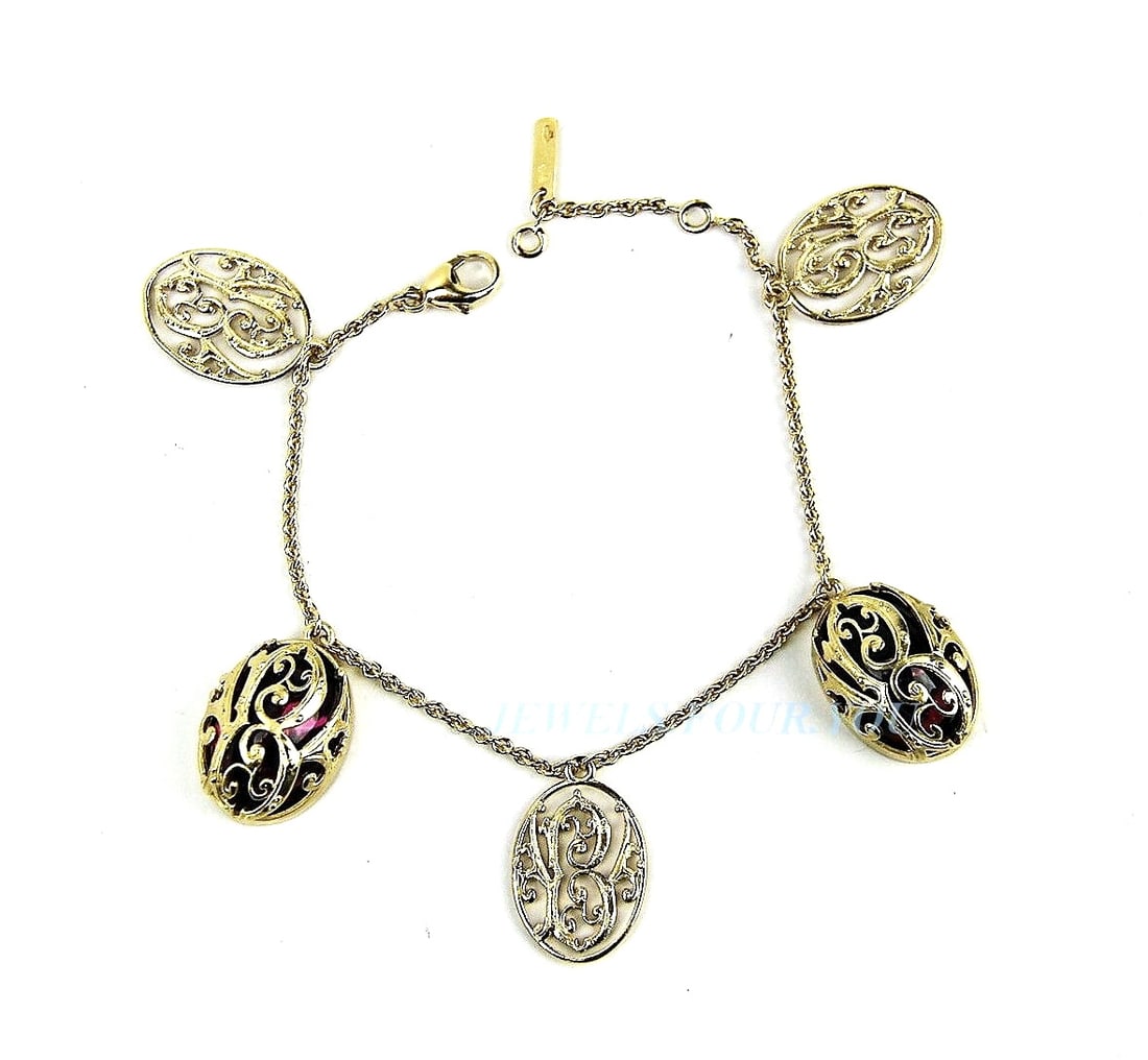 BACCARAT FAVORITE VERMEIL ST. SILVER PINK MORDORE BRACELET