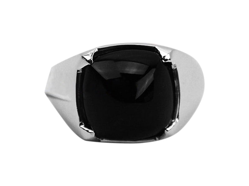 BACCARAT ST. SILVER MEDICIS ONYX SIZE 61 - 9.5 (US) Ring