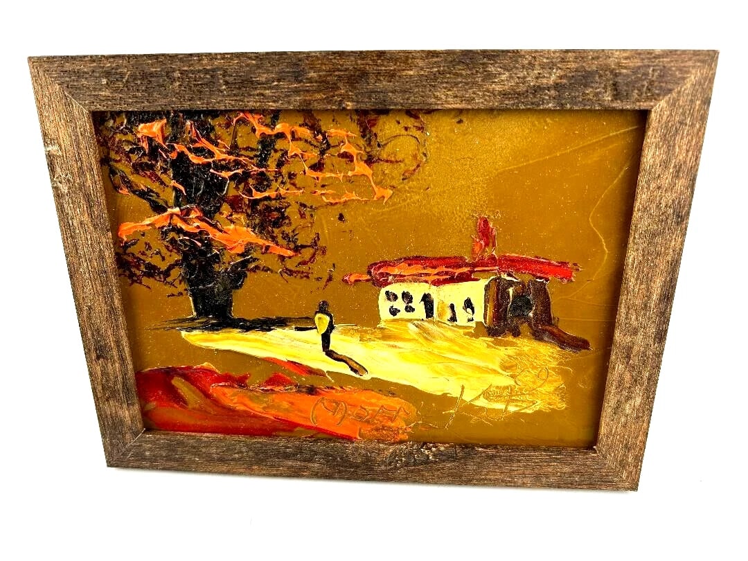Morris Katz Signed Amazing Original Oil Painting New Frame Great Condition 8"x6": Morris Katz Signed Amazing Original Oil Painting, New Frame, Great Condition, 1976 (early work)Size 8" x 6" 100% authentic. This Painting can be hung on the wall or placed on the Table/ShelfMorris Kat