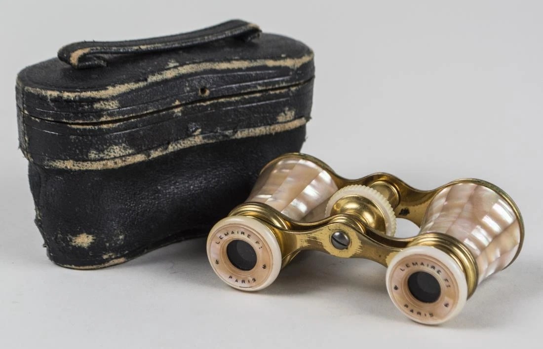 Lemaire, Pairs, AdjustableFrench Mother of Pearl Opera Glasses, in original case