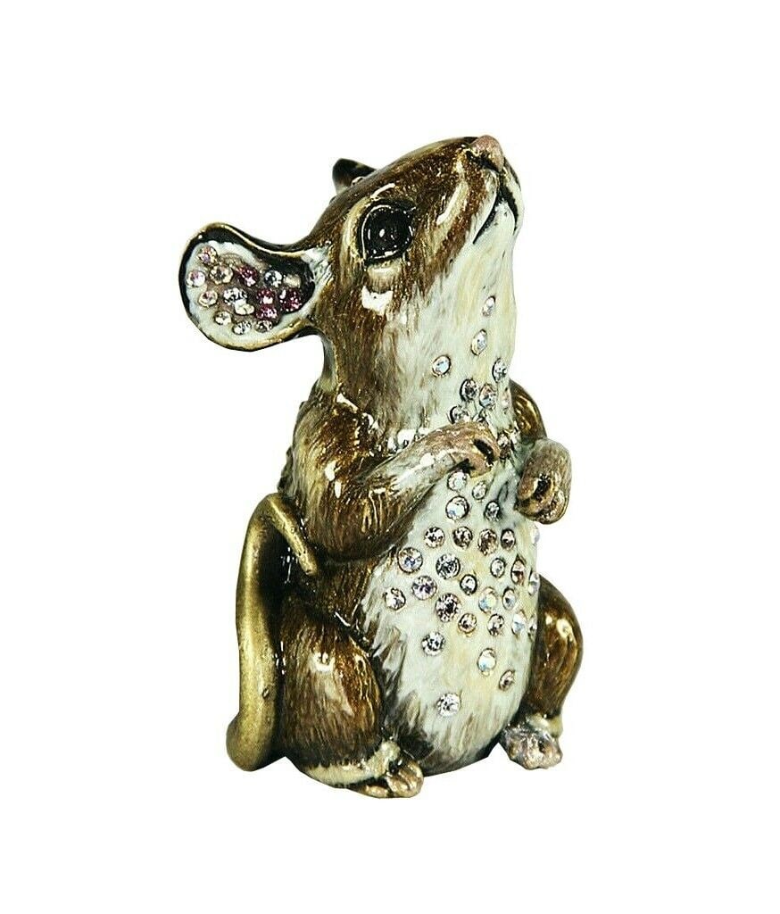 JAY STRONGWATER LARGE 2 3/4" STANDING MOUSE FIGURINE: JAY STRONGWATERA STUNNING STANDING MOUSEJEWELED WITH SWAROVSKI CRYSTALSHandcrafted in the USAHandpainted Enamel over metalHandset Swarovski Crystals2 3/4" High x 1 1/2" Wide x 1 1/4" DeepBRAND NEW, OR