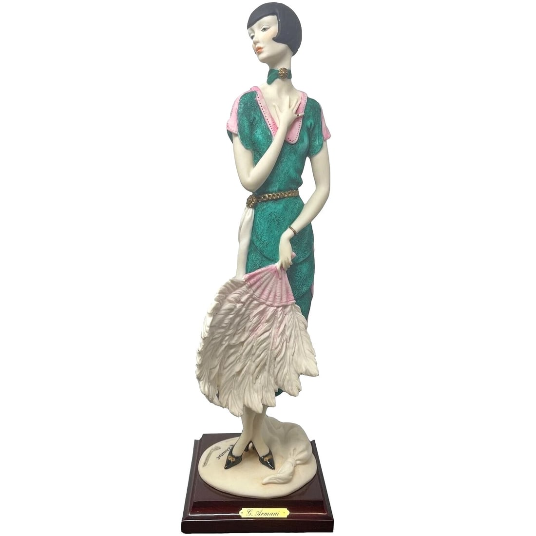 Vintage Mint Cond. GIUSEPPE ARMANI Figurine 13?? - Lady with Fan - Made in Italy (1 of 8)
