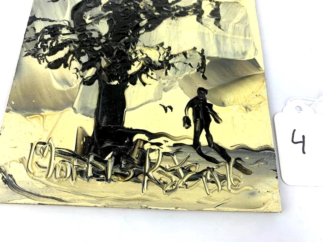 Morris Katz Signed Amazing Original Oil Small Painting Great Condition, 7" x 5": Morris Katz Signed Amazing Original Oil Painting, Great Condition, Size 7" x 5", "Nature." Morris Katz (born Moshe Katz on March 5, 1932; died November 12, 2010) was a Polish-American painter. He hold