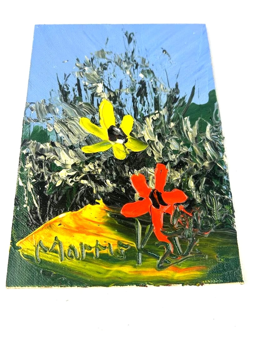 Morris Katz Signed Amazing Original Oil Small Painting Great Condition, 7" x 5" (1 of 4)