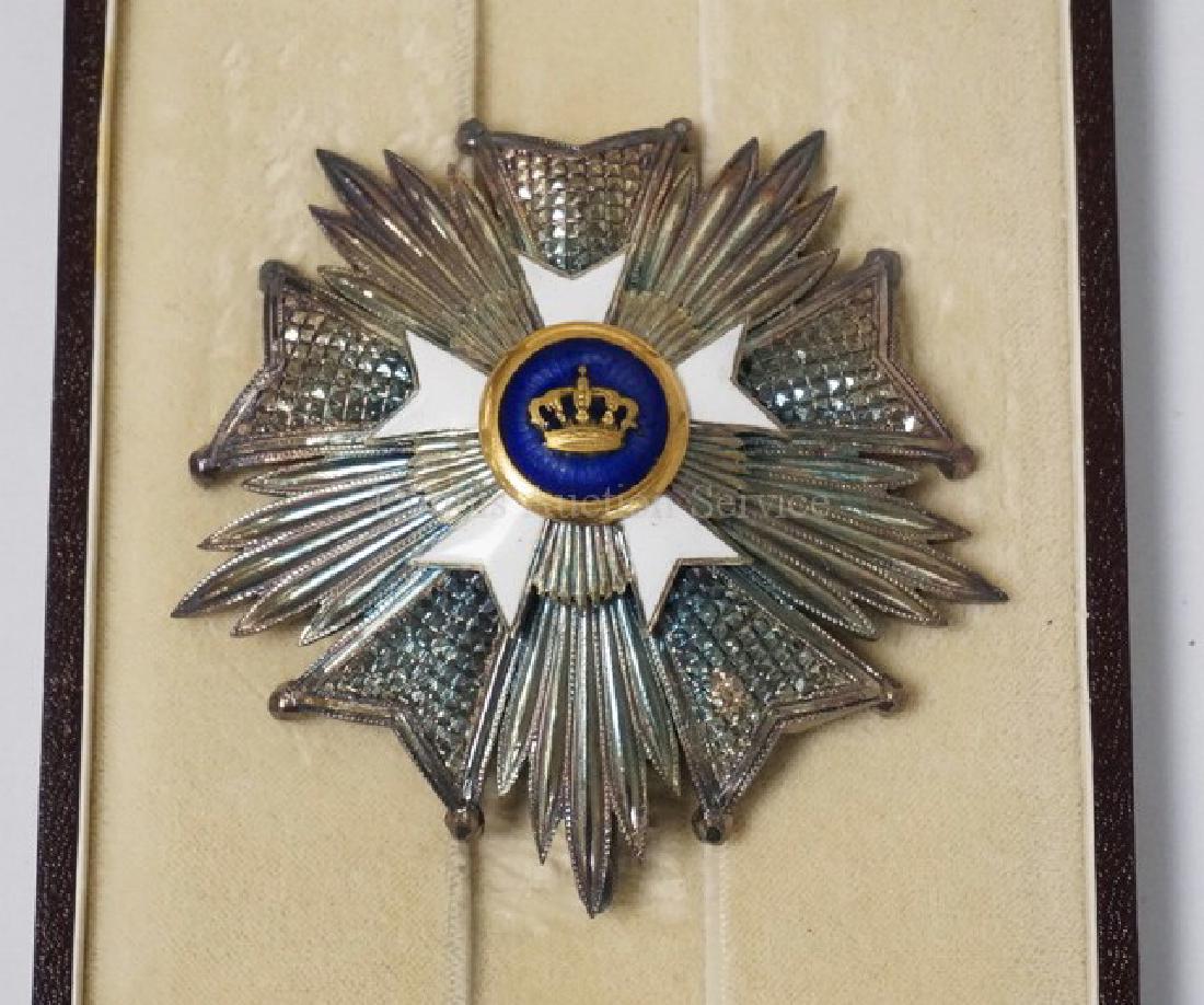 ENAMELED MILITARY ORDER BREAST STAR WITH A CROWN IN THE (1 of 3)