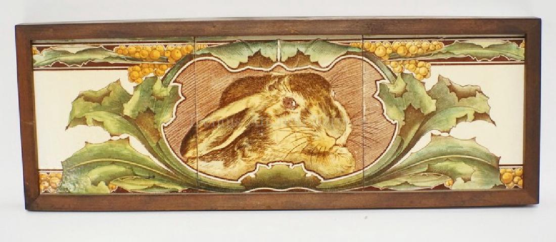SET OF 3 TILES WITH WITH THE IMAGE OF A RABBIT WITH (1 of 2)