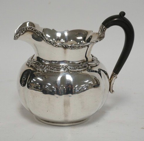 ANTIQUE GORHAM STERLING SILVER PITCHER WITH A WOODEN (1 of 2)