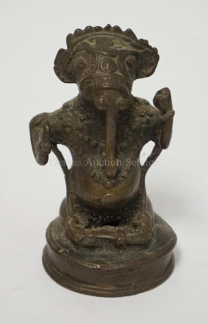 ASIAN BRONZE FIGURE MEASURING 4 1/4 INCHES HIGH. (1 of 3)