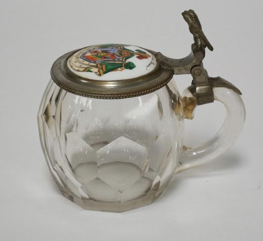 19TH C. GERMAN BLOWN GLASS STEIN WITH A HONEYCOMB PANEL (1 of 4)
