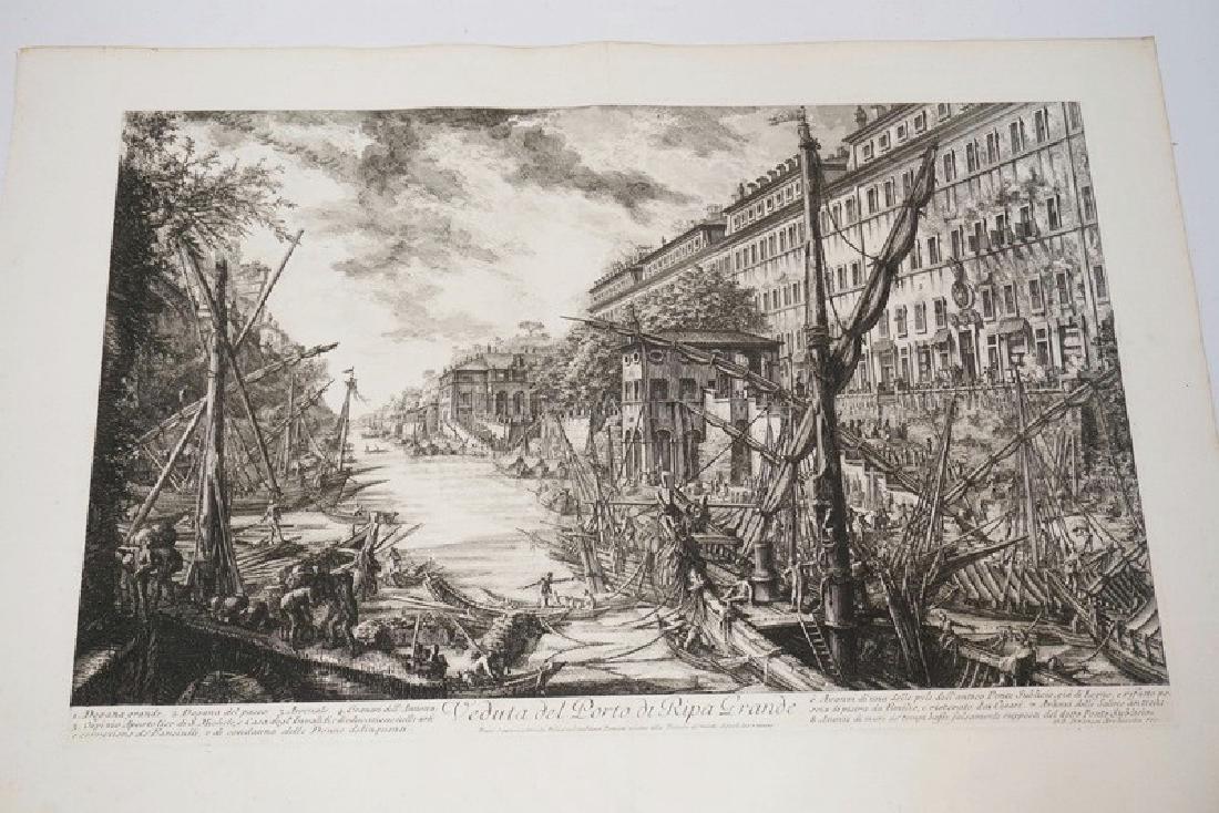 G.B. PIRANESI ENGRAVING *VEDUTA DEL PORTO DI RIPA (1 of 2)