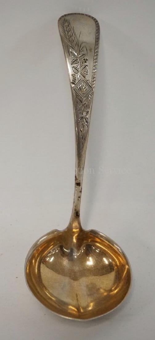 ANTIQUE GORHAM STERLING SILVER LADLE WITH A CHASED (1 of 4)