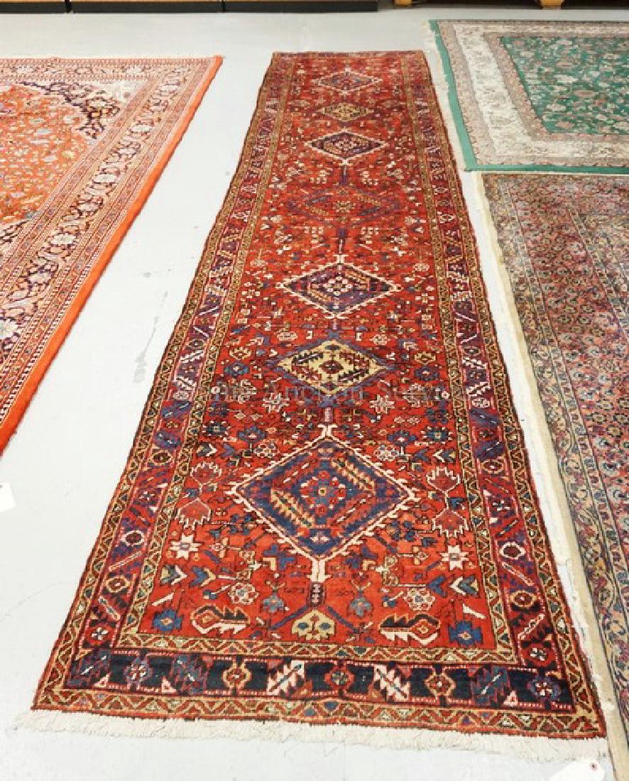 HAND WOVEN ORIENTAL RUNNER MEASURING 14 FT 2 INCHES X 3 (1 of 1)