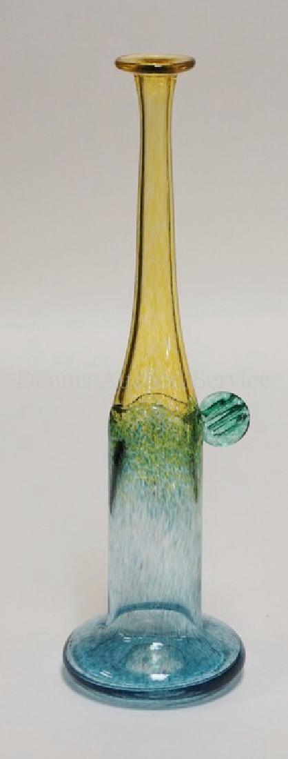 KOSTA BODA - BERTIL VALLIEN *WIND PIPES* MODERN ART: KOSTA BODA - BERTIL VALLIEN *WIND PIPES* MODERN ART GLASS VASE MEASURING 11 5/8 INCHES HIGH.