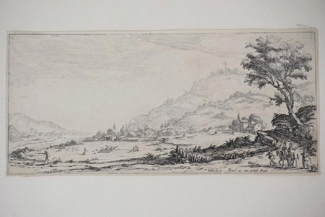 JACQUES CALLOT (FRANCE, 1592-1635) ETCHING. *HUNTING (1 of 2)