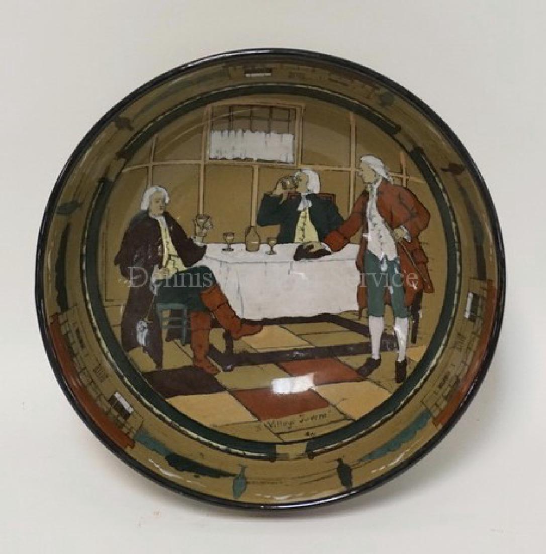 BUFFALO POTTERY - DELDARE BOWL MEASURING 9 INCHES IN: BUFFALO POTTERY - DELDARE BOWL MEASURING 9 INCHES IN DIA. HAS A FLAT CHIP TO THE BASE RIM.