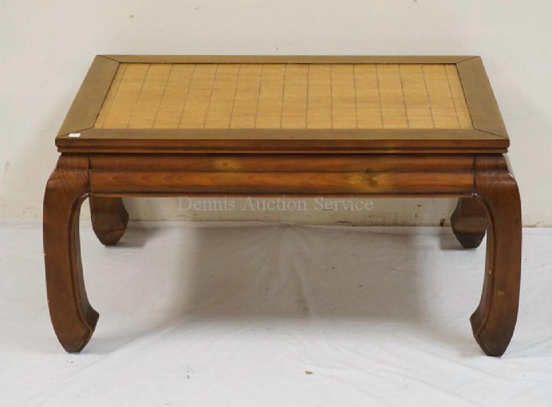 ASIAN COFFEE TABLE. 35 INCHES WIDE. 18 1/2 INCHES HIGH. (1 of 1)