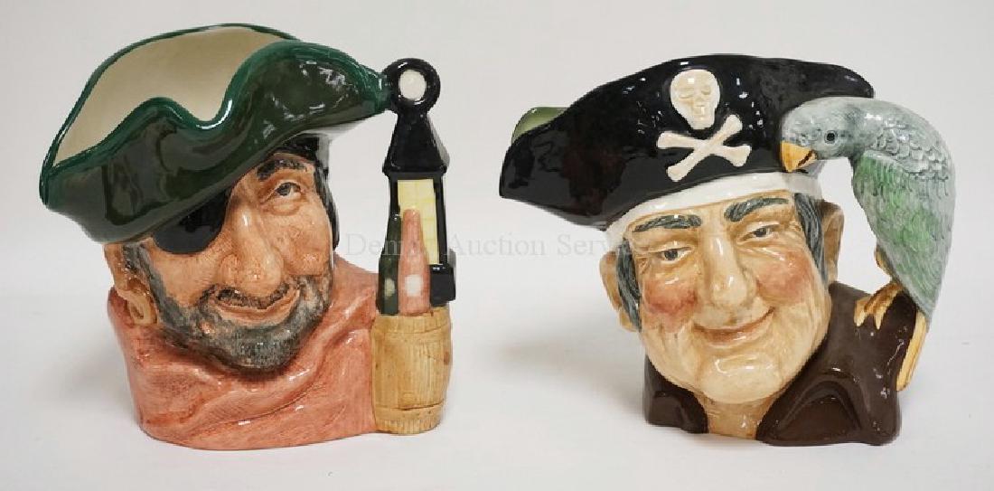 2 ROYAL DOULTON LARGE TOBY JUGS. LONG JOHN SILVER & THE (1 of 2)