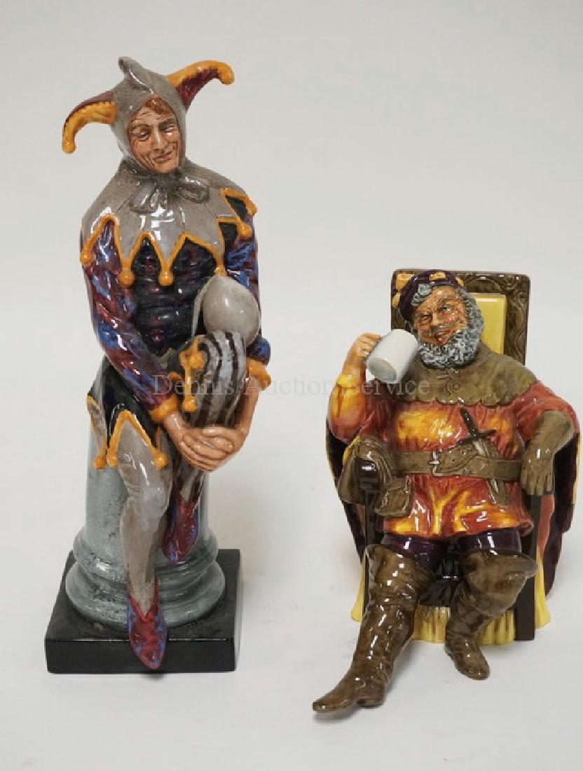 2 ROYAL DOULTON FIGURES. THE JESTER & THE FOAMING (1 of 2)