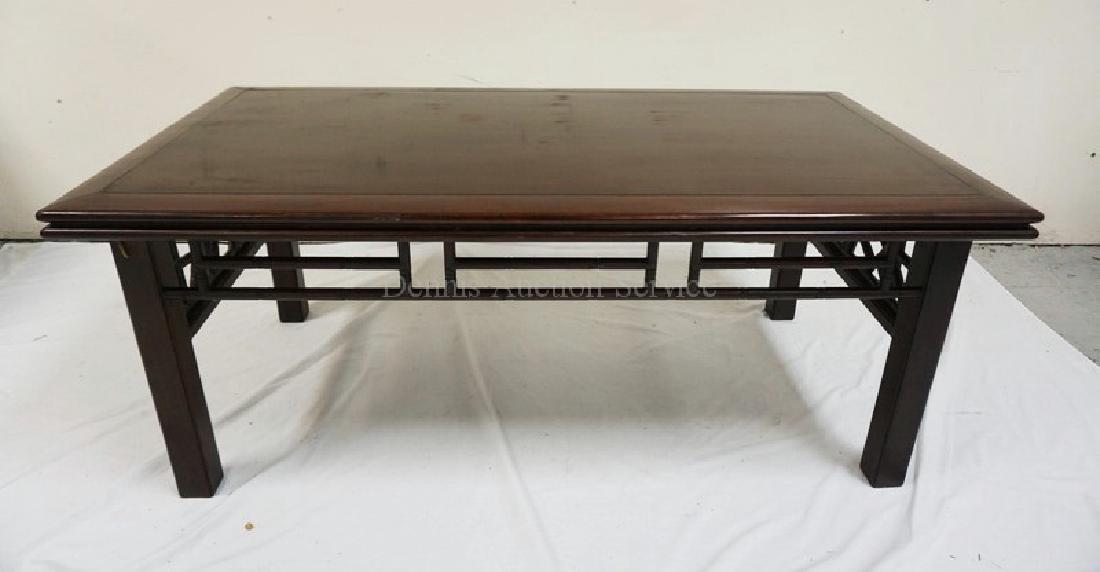 CARVED SOLID MAHOGANY ASIAN COFFEE TABLE BY *ALTFIELD* (1 of 4)