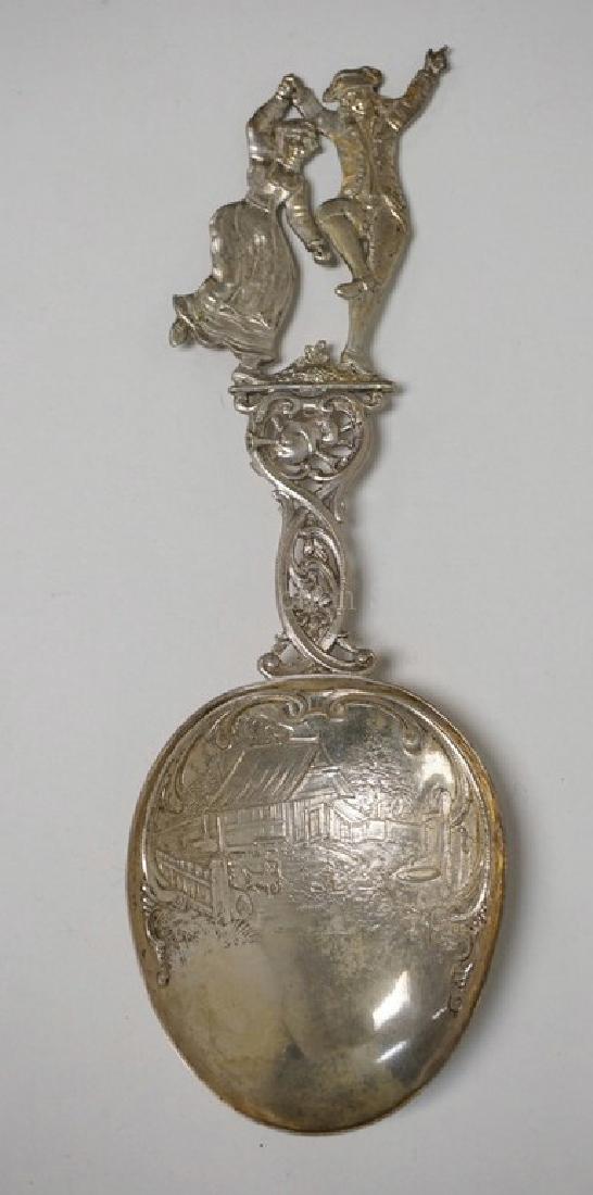 HANAU OPENWORK SILVER SPOON. 2.93 TROY OZ. 9 3/4 INCHES (1 of 4)