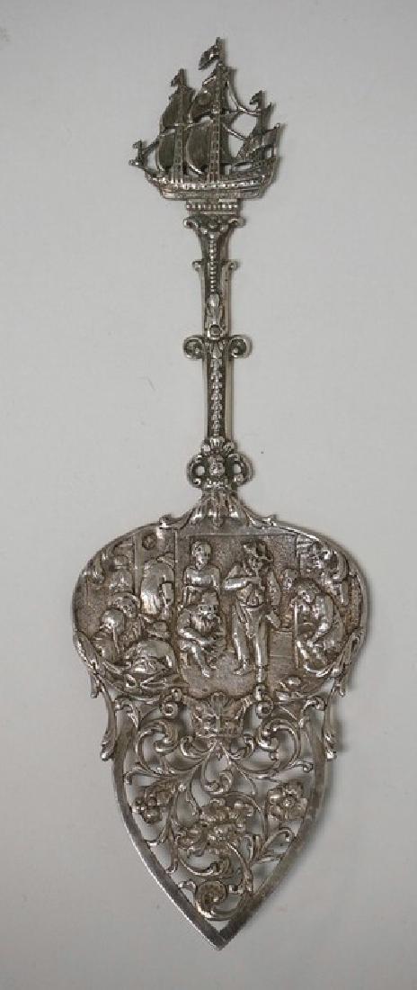 DUTCH .833 SILVER OPENWORK SERVING PIECE. 2.41 TROY OZ. (1 of 3)