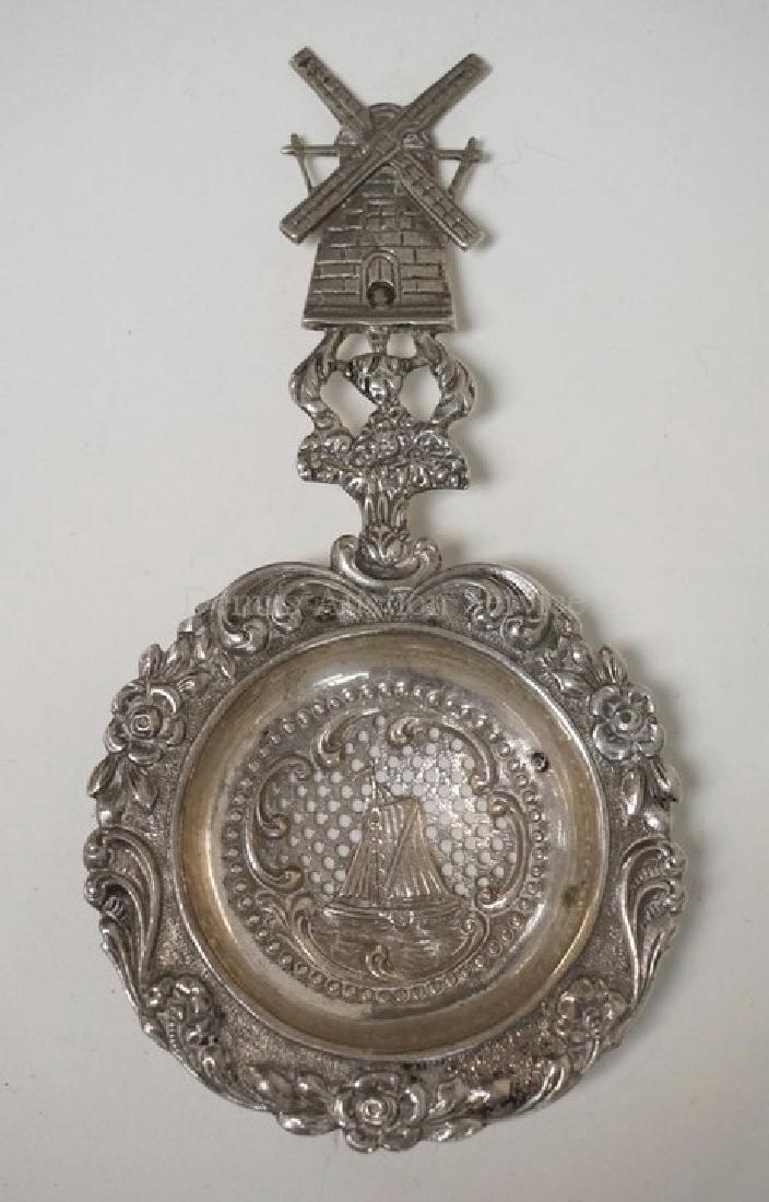 DUTCH .833 PIERCED SILVER STRAINER. 1.23 TROY OZ. 5 (1 of 3)