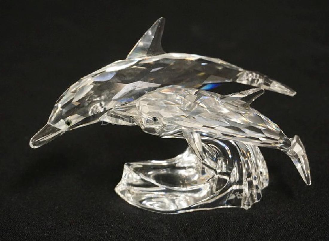 SWAROVSKI CRYSTAL FIGURE. *LEAD ME - THE DOLPHINS*. 3 (1 of 2)