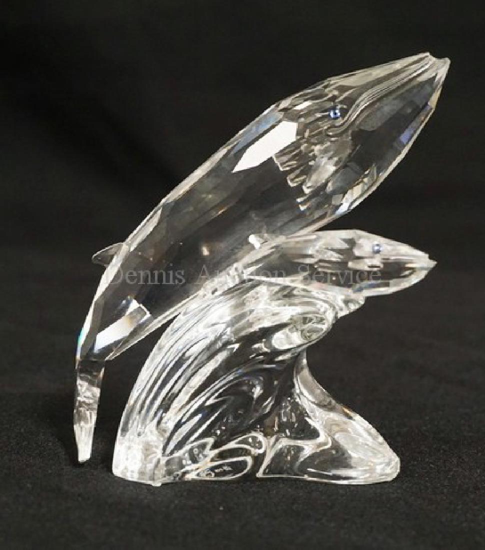 SWAROVSKI CRYSTAL FIGURE. *CARE FOR ME - THE WHALES*. (1 of 2)