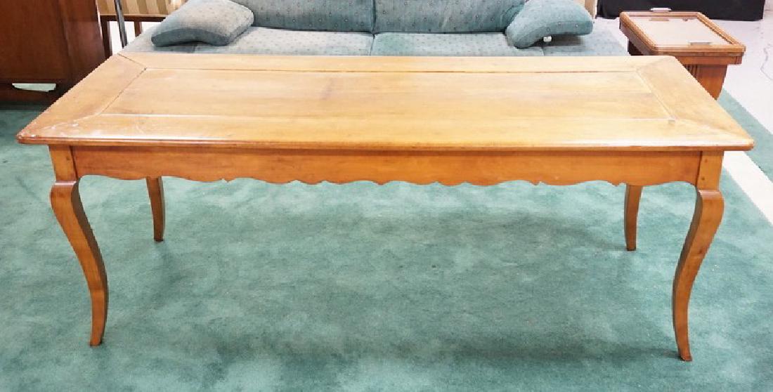 CHERRY COUNTRY FRENCH FARM TABLE WITH A DRAWER ON ONE (1 of 5)
