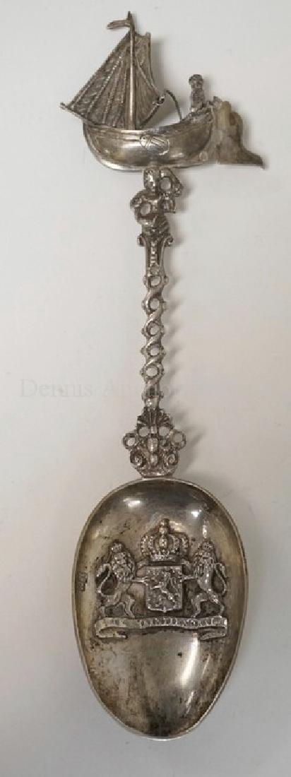 DUTCH .833 SILVER SPOON. THE BOWL DECORATED WITH A (1 of 3)