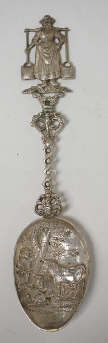 DUTCH .833 SILVER SPOON. THE BOWL WITH RELIEF (1 of 3)