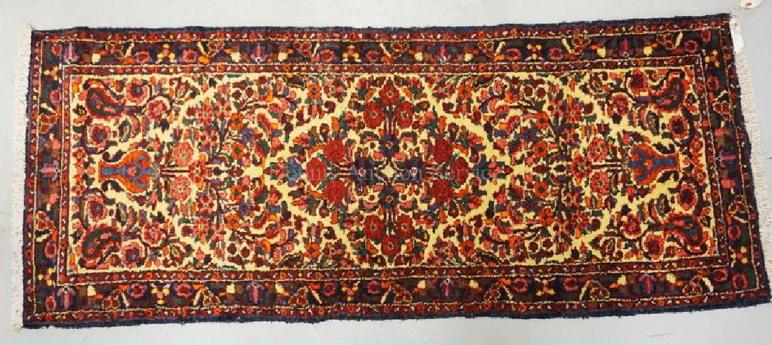 HAND KNOTTED ORIENTAL RUNNER MEASURING 6 FT 3 INCHES X (1 of 1)