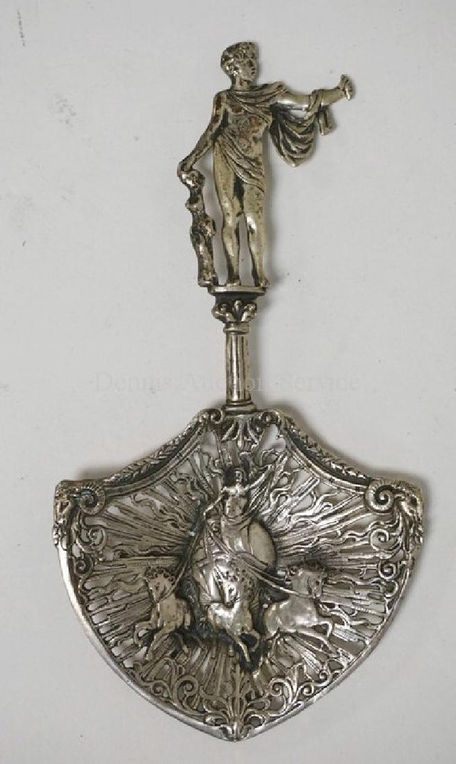 DUTCH SILVER PIERCED SERVING SPOON. 1.22 TROY OZ. 6 (1 of 3)