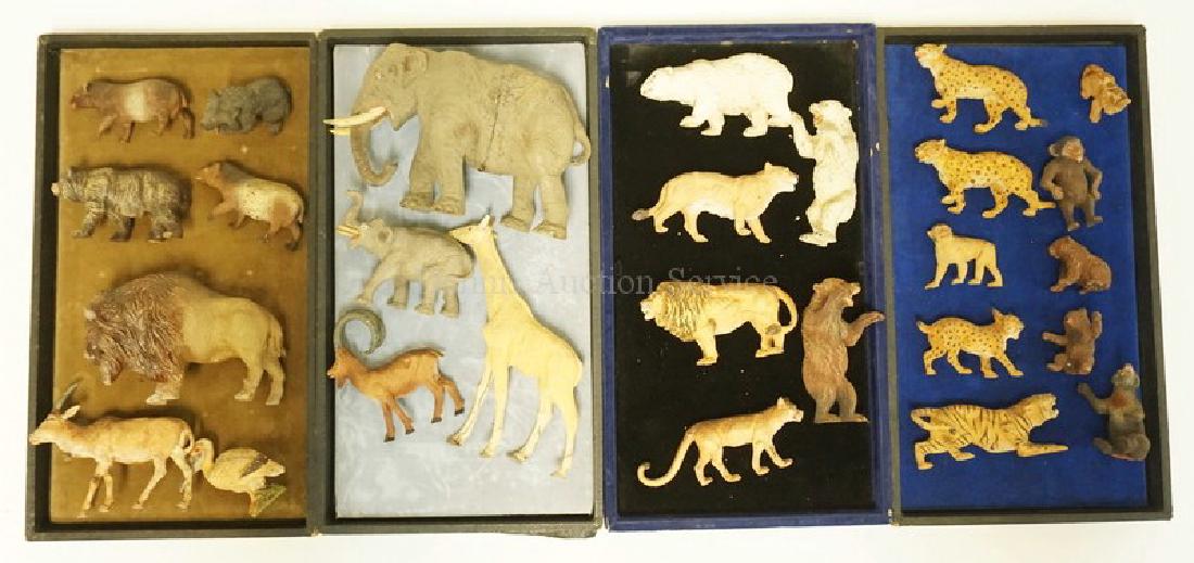 LOT OF 27 VINTAGE COMPOSITION ANIMAL FIGURES. LIKELY (1 of 3)