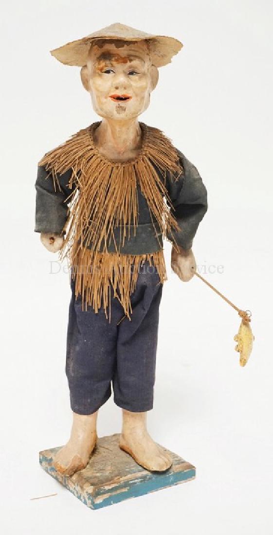 VINTAGE CHINESE PAPER MACHE/COMPOSITION FIGURE OF A MAN (1 of 4)