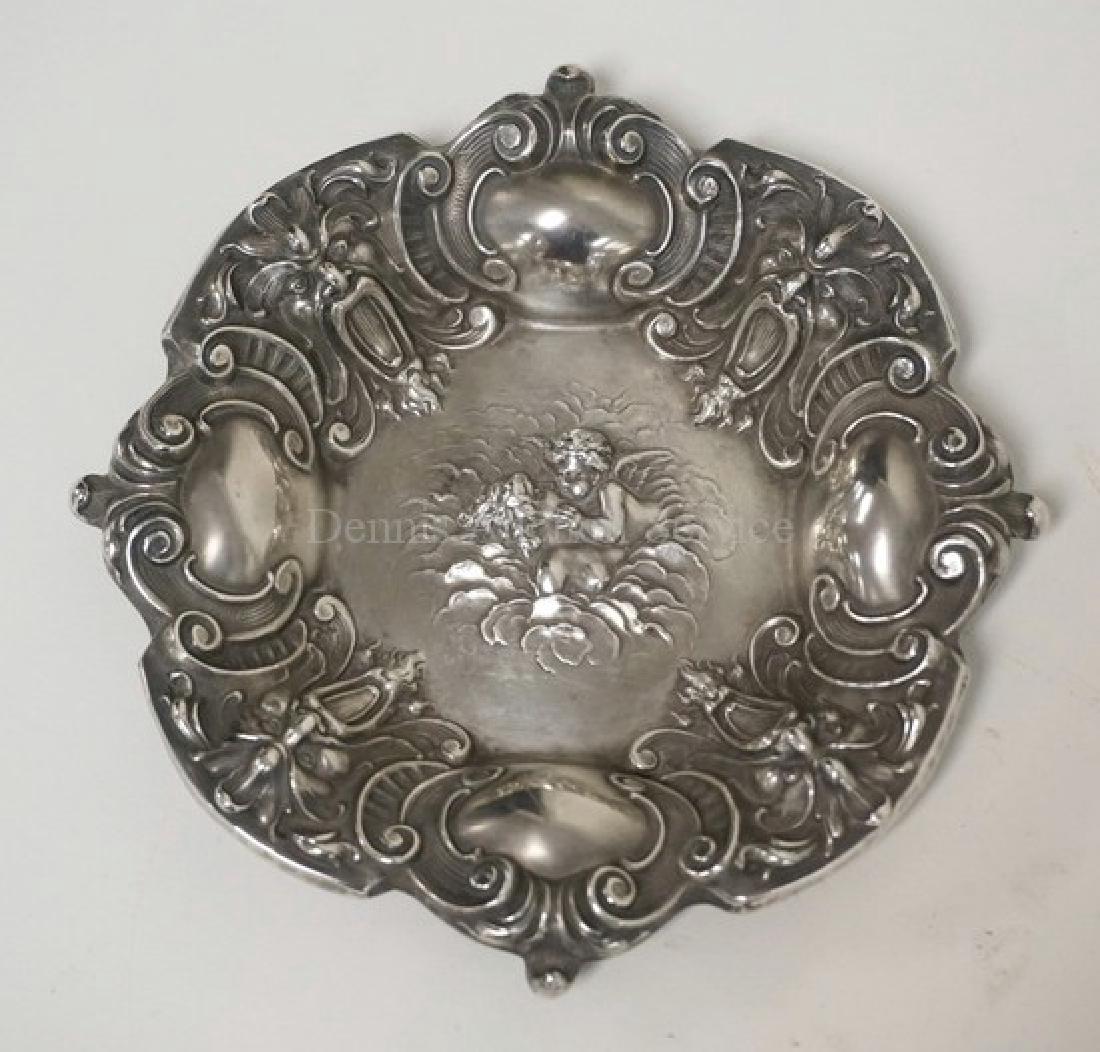 UNGER BROTHERS STERLING SILVER DISH WITH REPOUSSE (1 of 4)