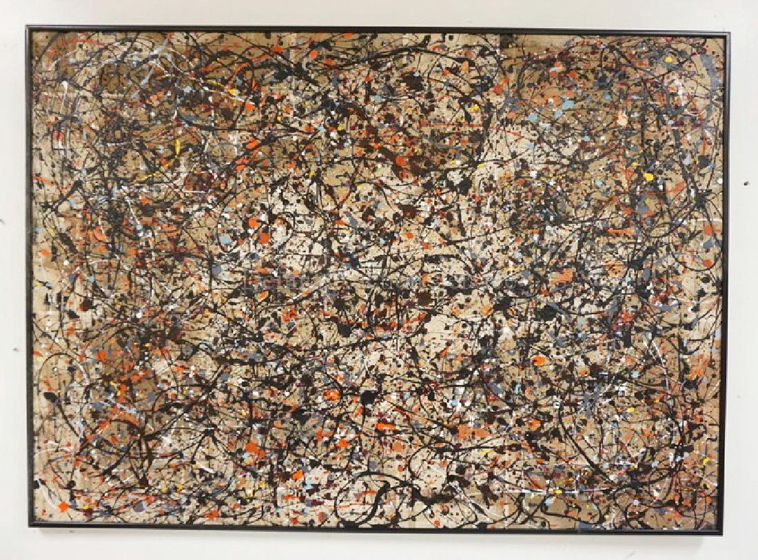 RITA COHEN (CANADIAN, 20TH C) ABSTRACT ACRYLIC PAINTING (1 of 3)