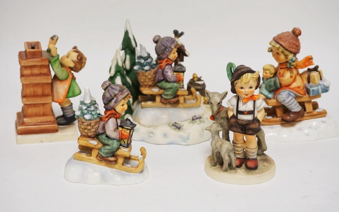 LOT OF 5 HUMMEL FIGURES. TALLEST IS 5 3/4 INCHES. (1 of 1)