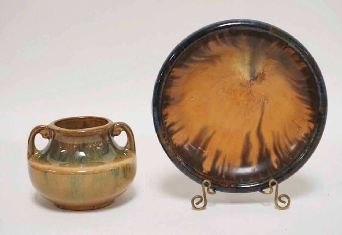 2 PIECES OF FULPER POTTERY. A 3 INCH VASE AND A 6 INCH (1 of 3)