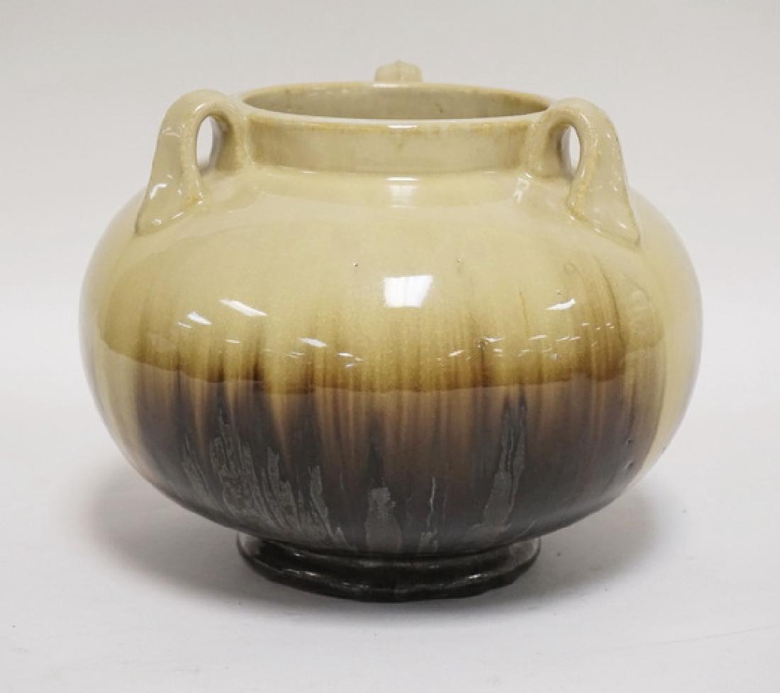 FULPER ART POTTERY VASE WITH 3 HANDLES. FLAMBE GLAZE. 6 (1 of 3)