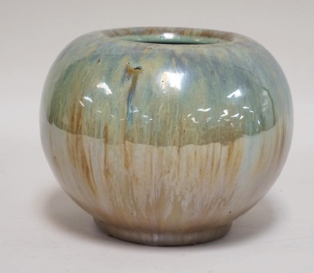 FULPER ART POTTERY BALL VASE. 5 1/2 INCHES HIGH.: FULPER ART POTTERY BALL VASE. 5 1/2 INCHES HIGH.