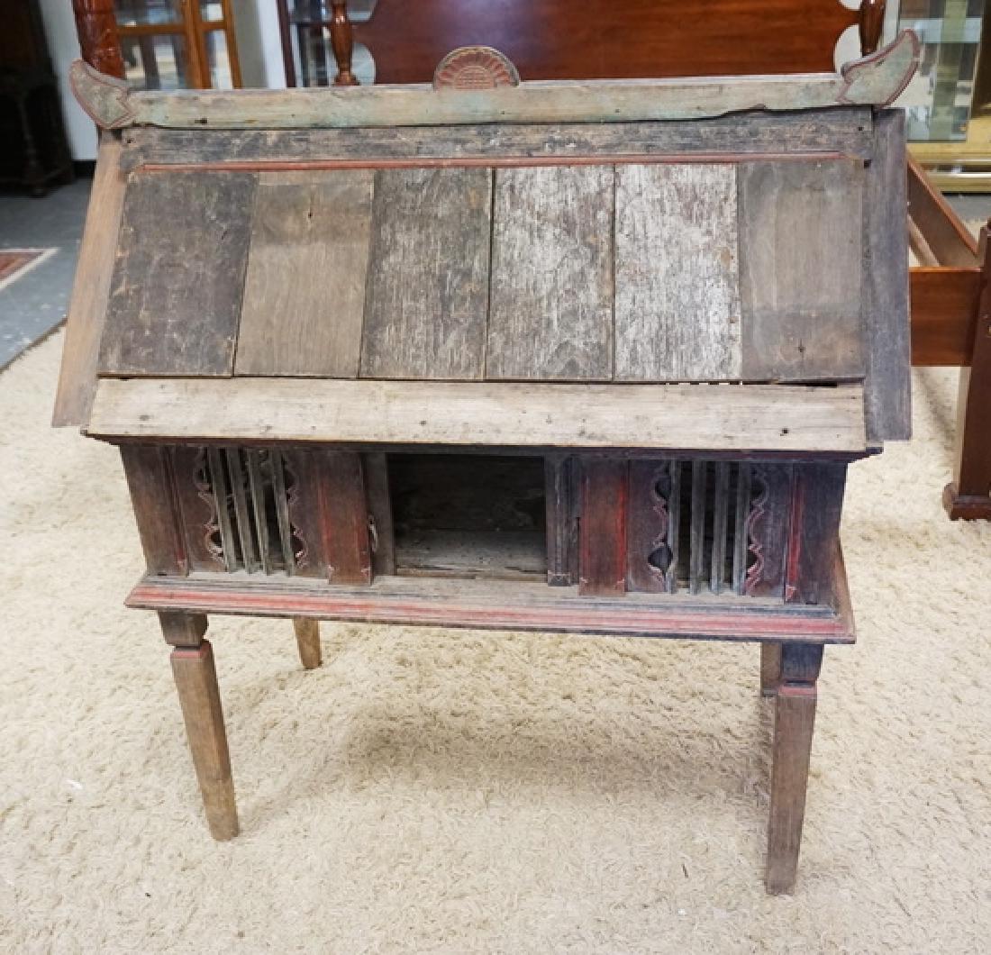 ANTIQUE ASIAN BIRD CAGE WITH PAINTED AND CARVED (1 of 5)