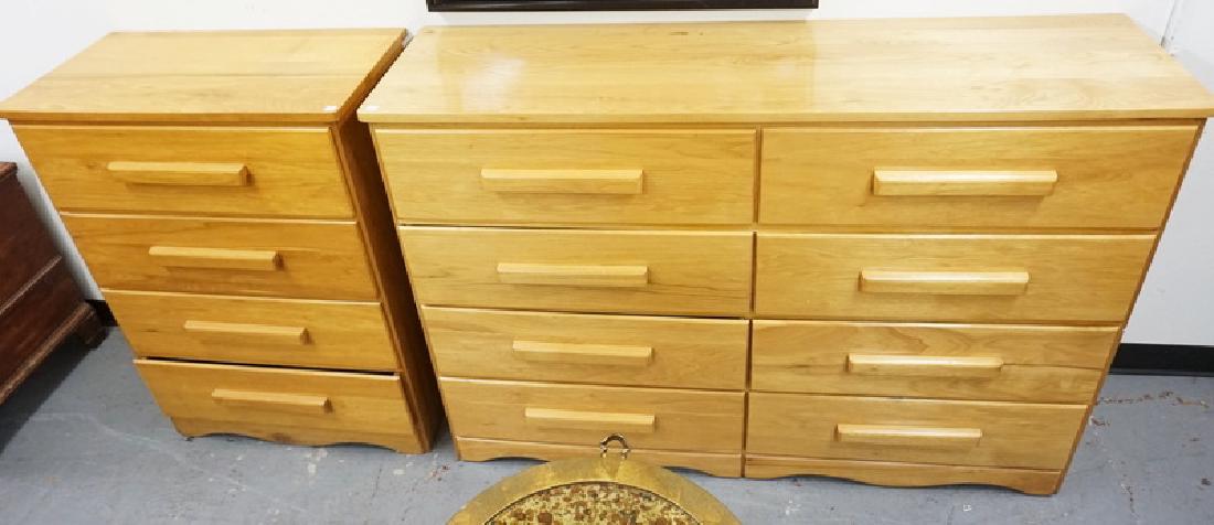 2 MATCHING PINE CHESTS OF DRAWERS. AN 8 DRAWER CHEST (1 of 1)