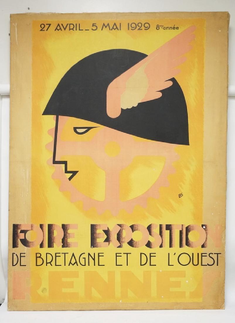 FRENCH EXHIBITION POSTER ON CANVAS. *FIORE EXPOSITION (1 of 2)