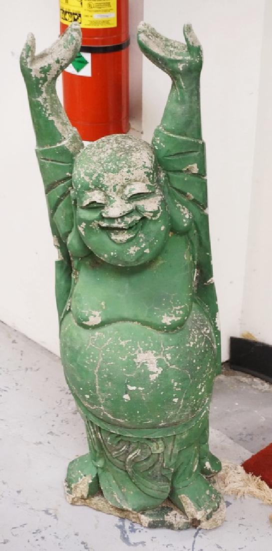 LARGE CONCRETE BUDDHA FIGURE STANDING 39 INCHES HIGH. (1 of 1)